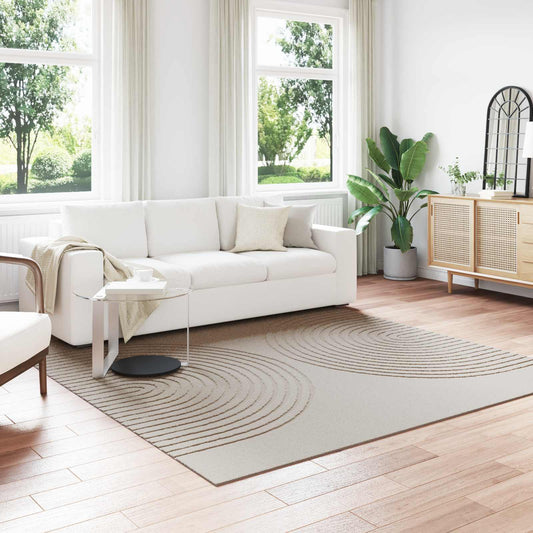 Bereichsteppiche Quadratisch HUARTE Creme 240 x 240 cm