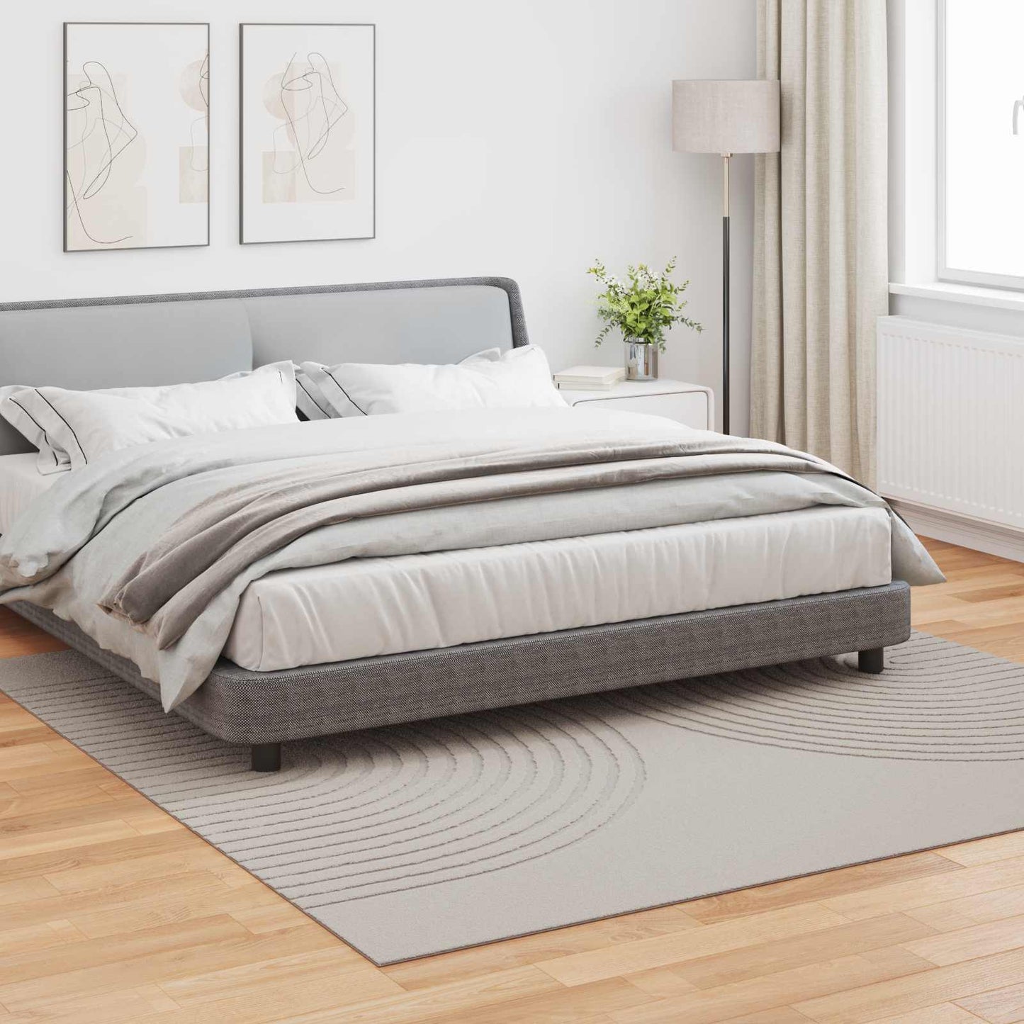 Bereichsteppiche Quadratisch HUARTE Creme 240 x 240 cm