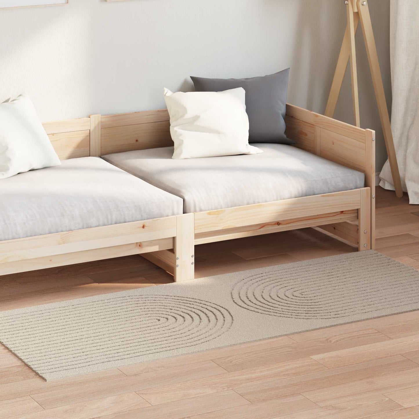 Area Rugs Rectangular HUARTE Beige 150 x 80 cm