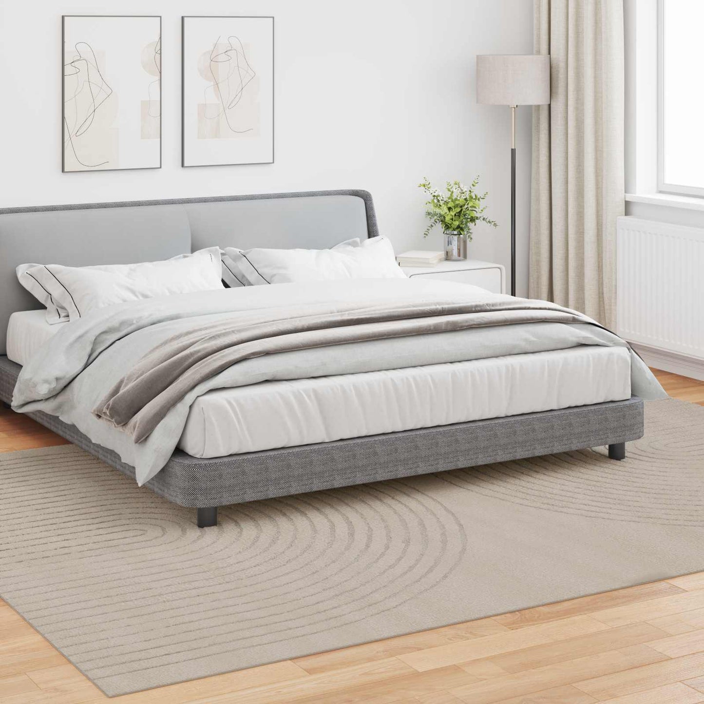 Bereichsteppiche HUARTE Beige 280 x 200 cm Polyester