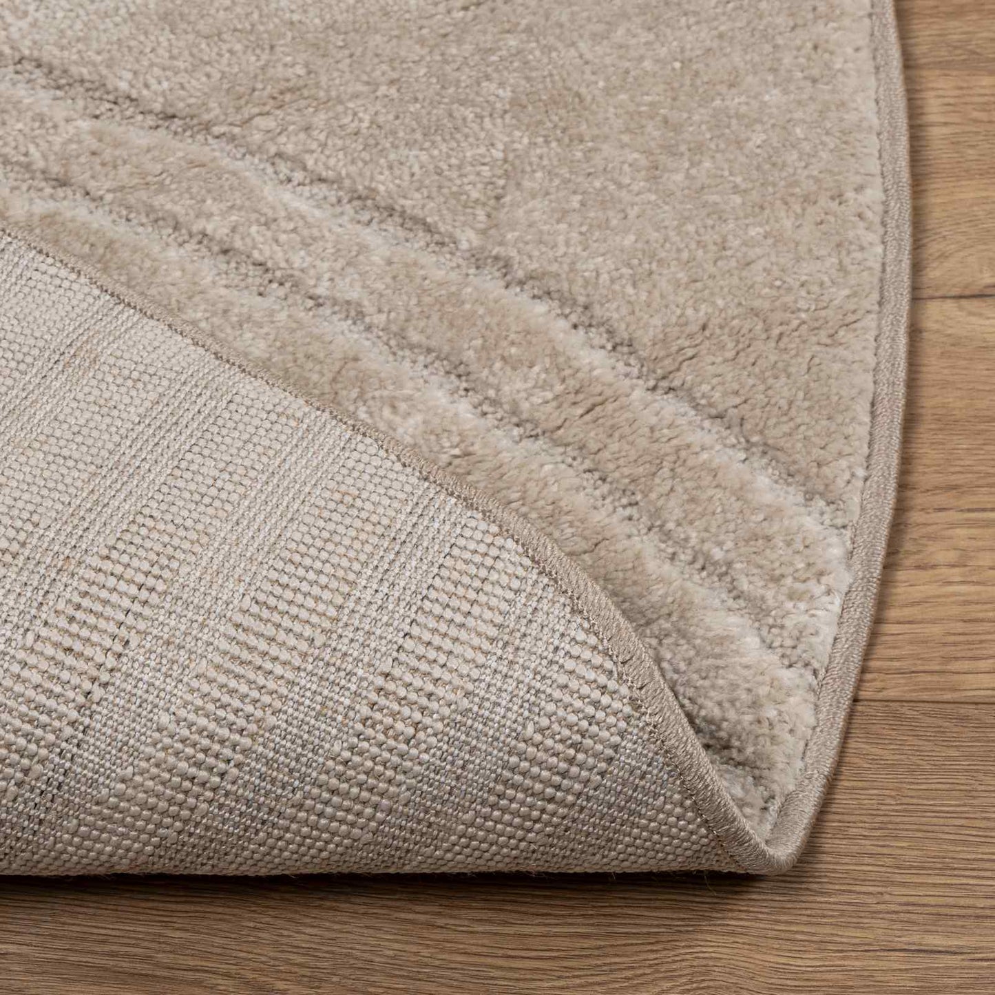 Bereichsteppiche Rund HUARTE Beige Ø 120 CM Polyester