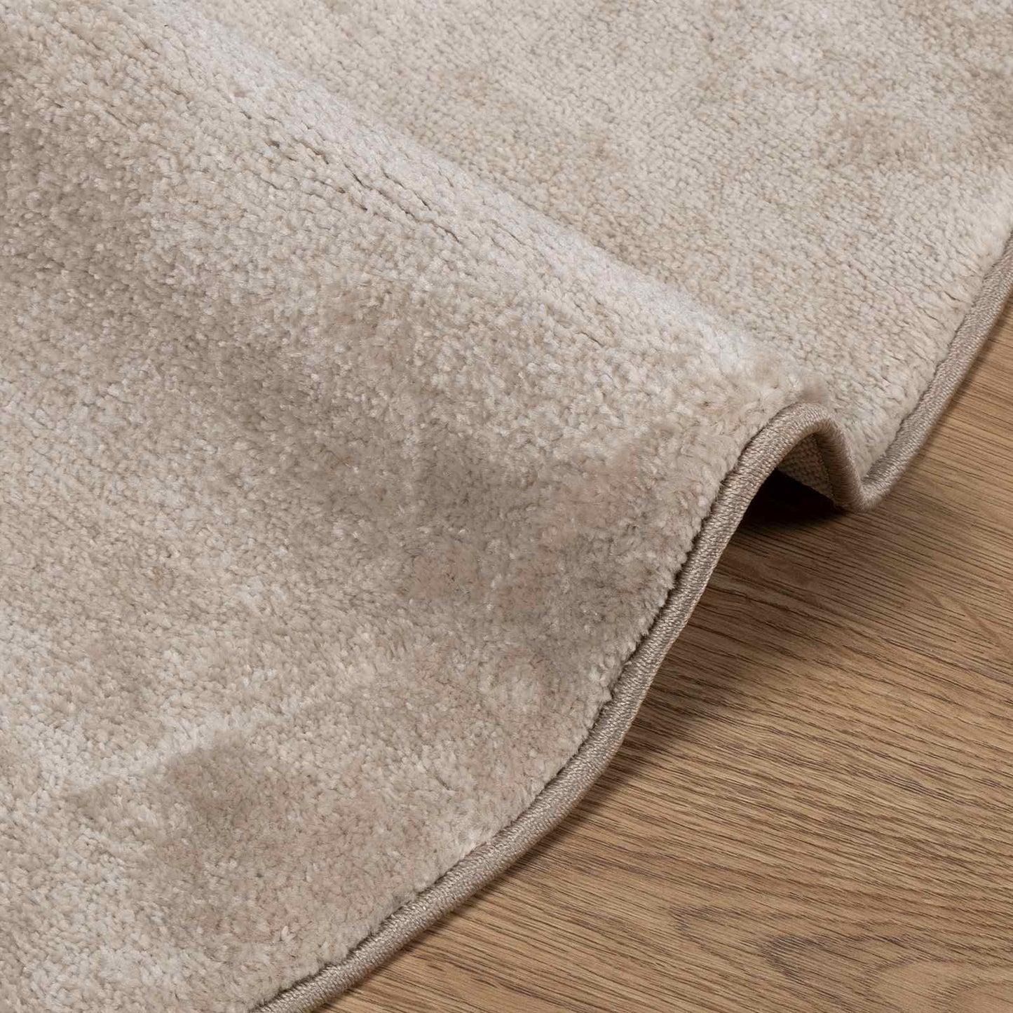 Bereichsteppiche Rund HUARTE Beige Ø 120 CM Polyester