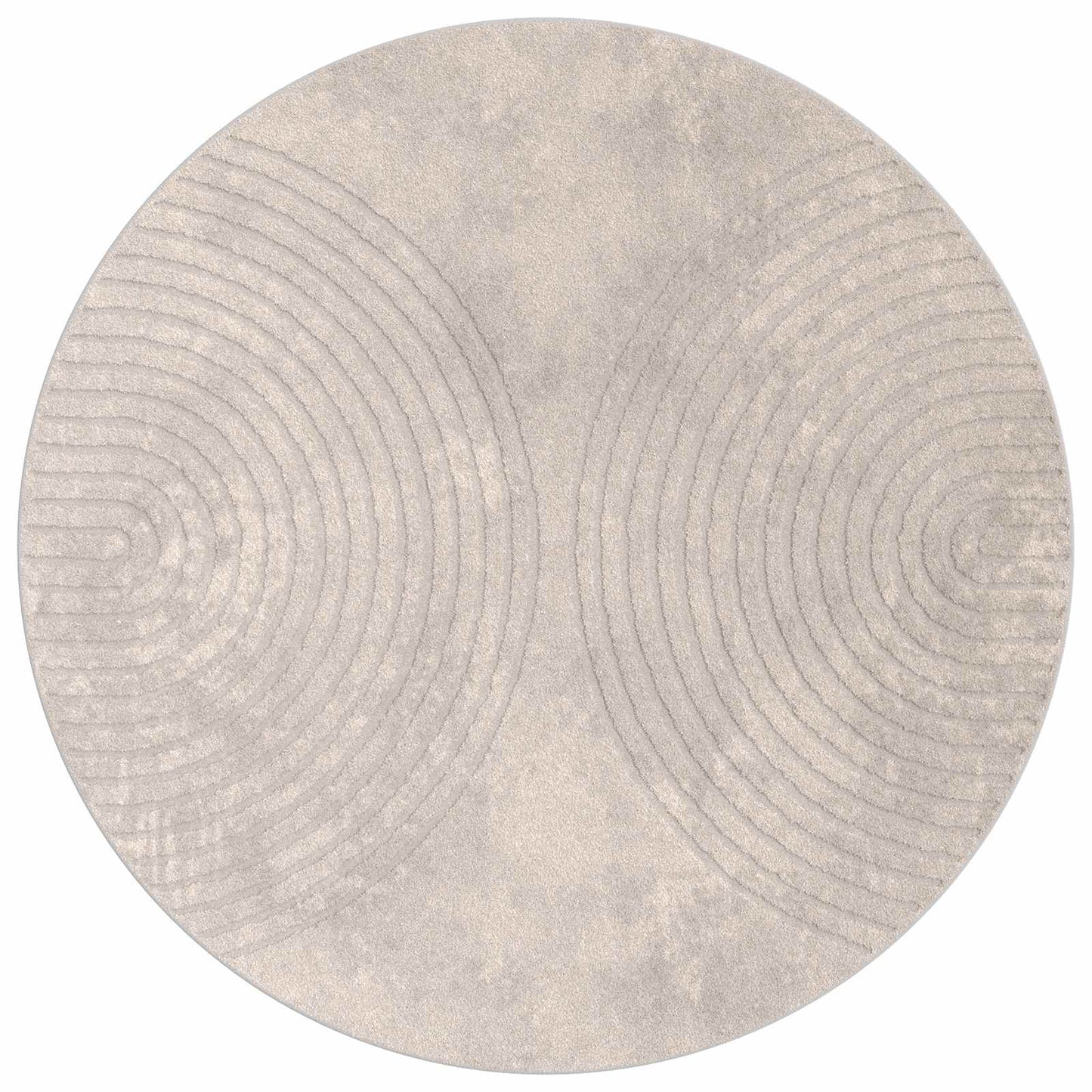 Bereichsteppiche Rund HUARTE Beige Ø 120 CM Polyester