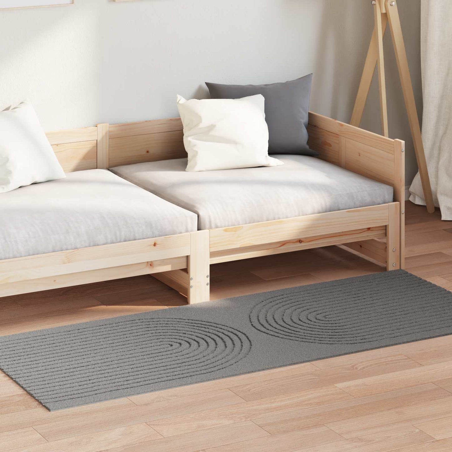 Tapis Rectangulaire HUARTE Gris 150 x 80 cm Polyester