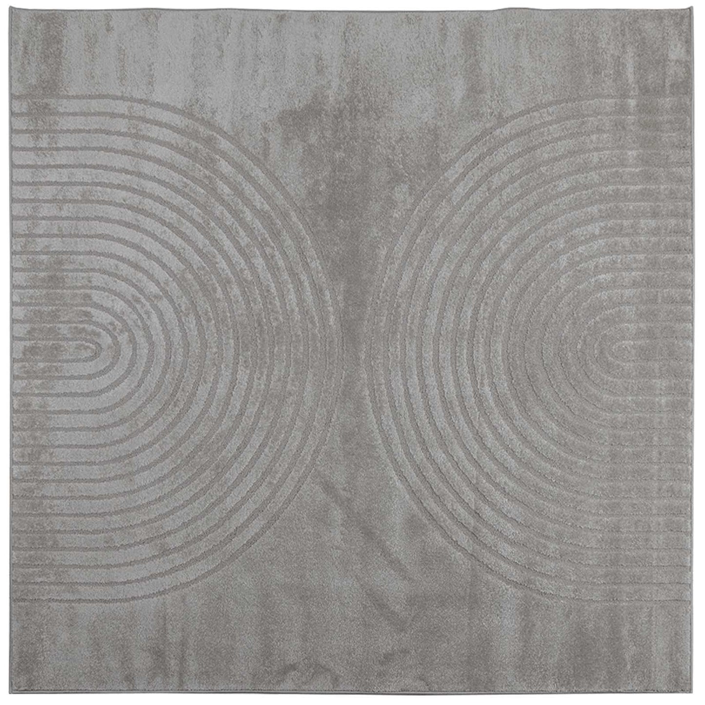 Bereichsteppiche Quadratisch HUARTE Grau 120 x 120 cm Polyester