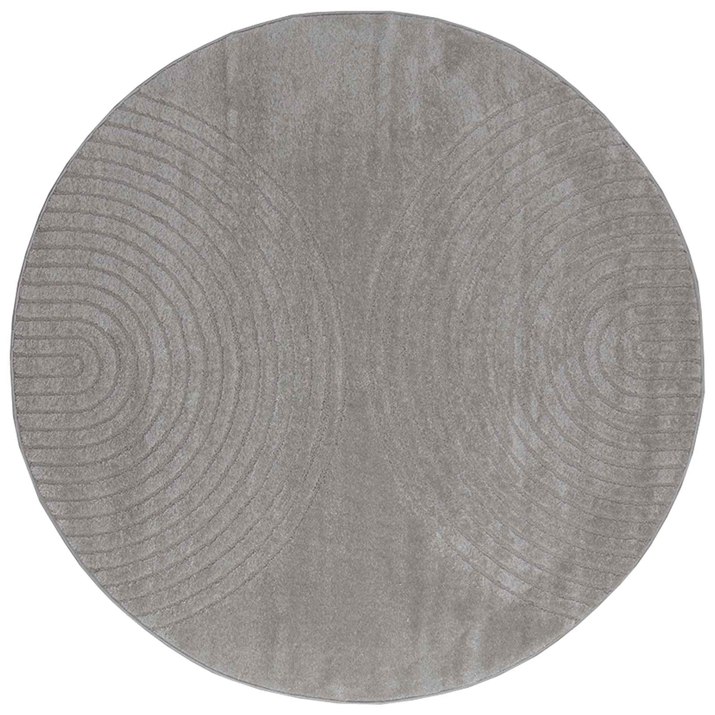 Bereichsteppiche Rund HUARTE Grau Ø 160 CM Polyester
