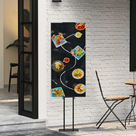 Messestände 2 pcs Schwarz 30 x 23,5 x 210 cm Stahl
