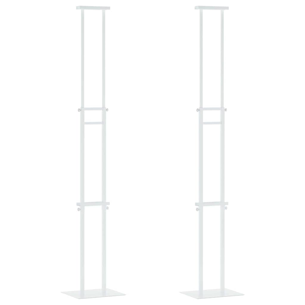 Messestände 2 pcs Weiß 30 x 23,5 x 210 cm Stahl