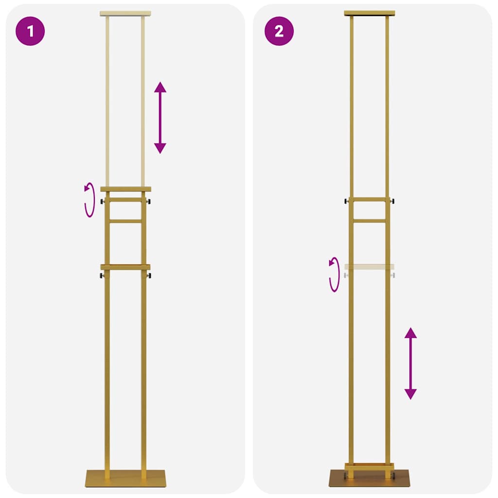 Messestände 2 pcs Gold 30 x 23,5 x 210 cm Stahl