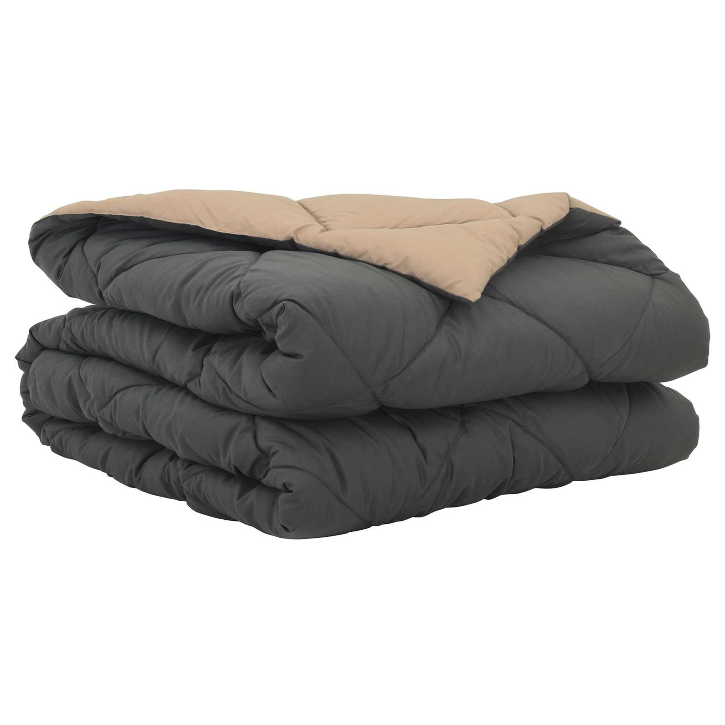 Summer Blanket Anthracite and Taupe 220 x 140 cm Microfiber