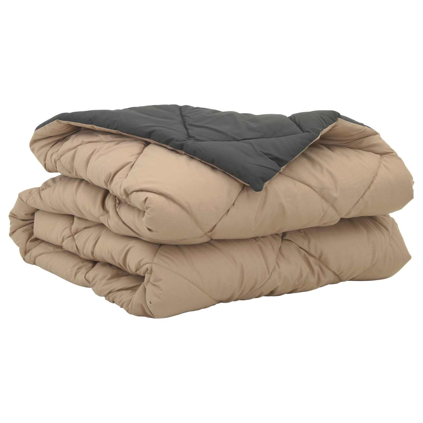 Summer Blanket Anthracite and Taupe 220 x 140 cm Microfiber