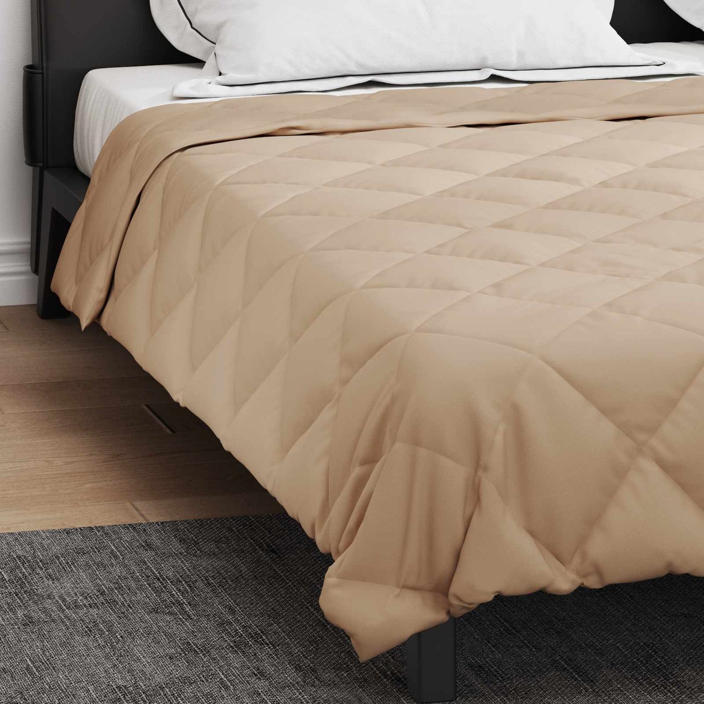 Couverture d'été taupe 220 x 200 cm microfibre