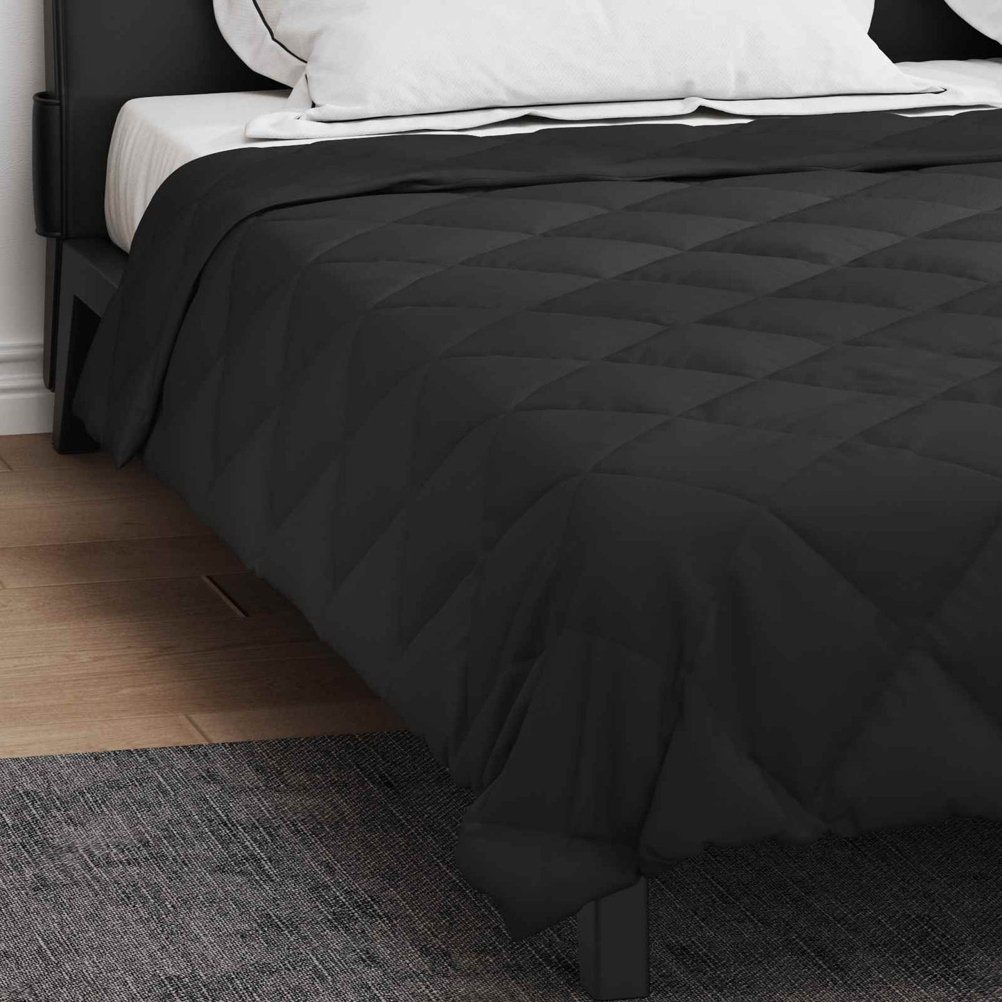Summer Duvet Black 240 x 260 cm Microfiber