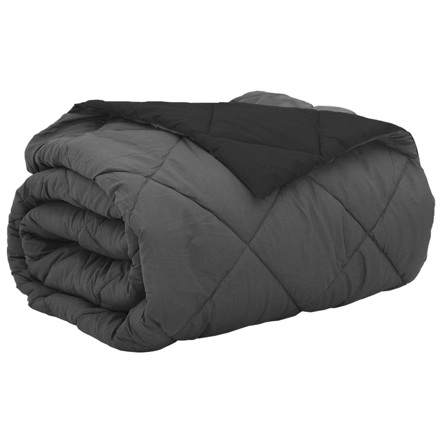 Summer Duvet Black and Anthracite 240 x 200 cm Microfiber