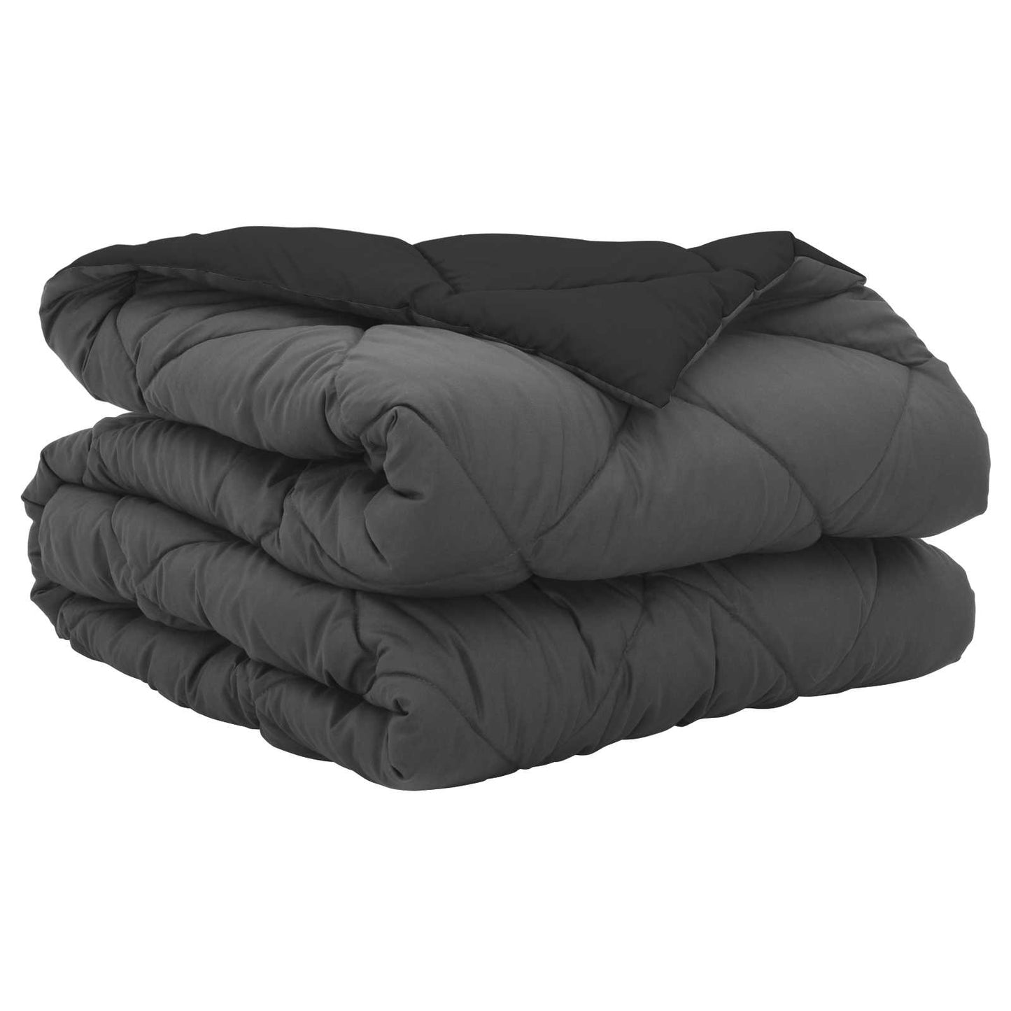 Couverture d'été noire et anthracite 220 x 155 cm microfibre