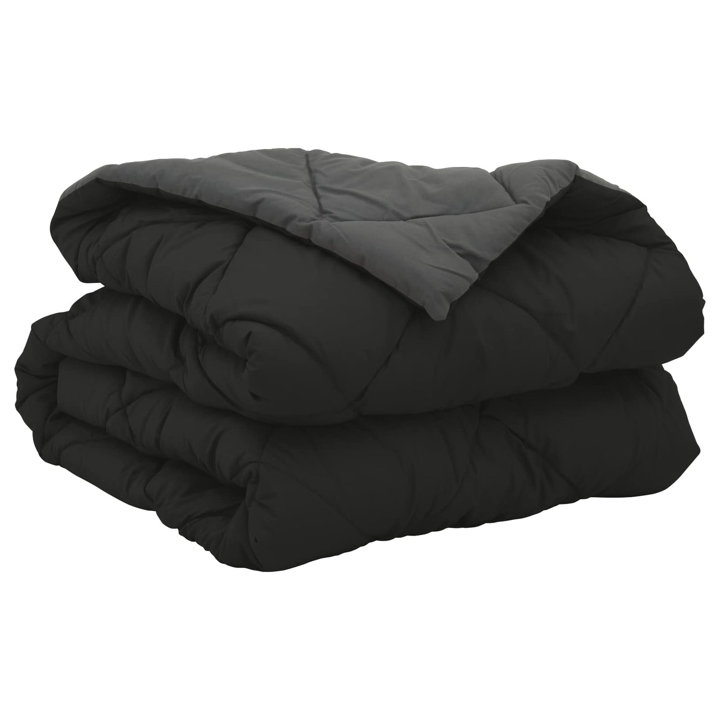 Couverture d'été noire et anthracite 220 x 155 cm microfibre