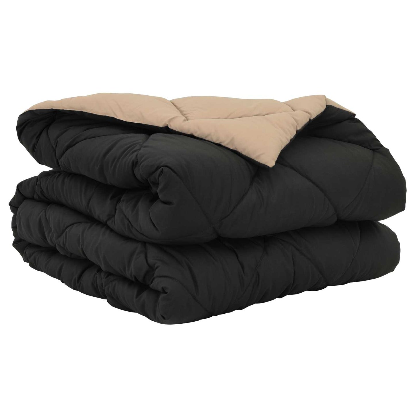 Couverture d'été noire et taupe 200 x 155 cm microfibre