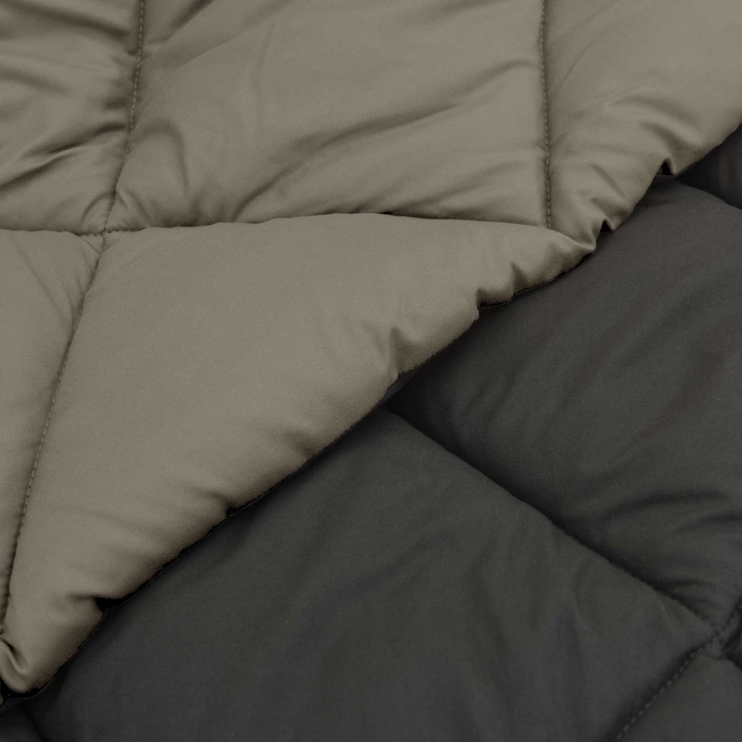 Sommerdecke Hellgrau und Anthrazit 240 x 260 cm Mikrofaser