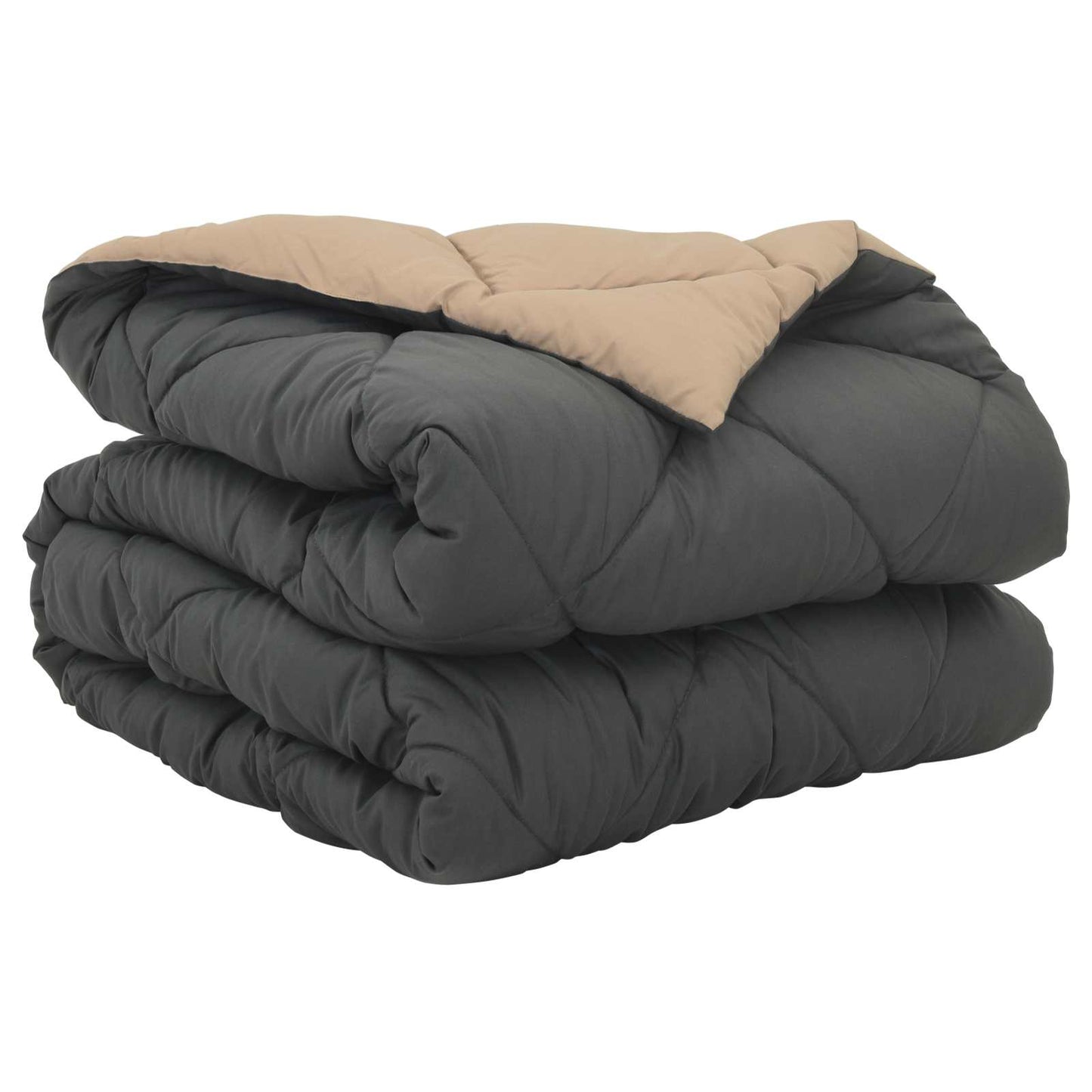 Ganzjahresbettdecke Anthrazit und Taupe 200 x 135 cm Mikrofaser