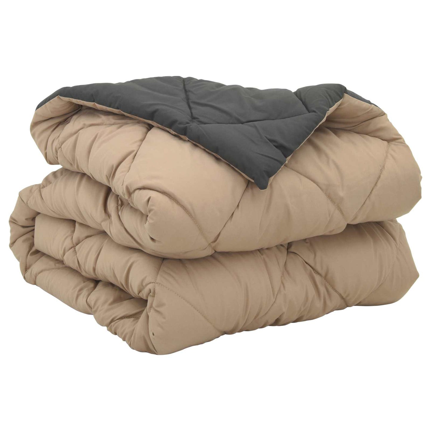 Ganzjahresbettdecke Anthrazit und Taupe 200 x 135 cm Mikrofaser