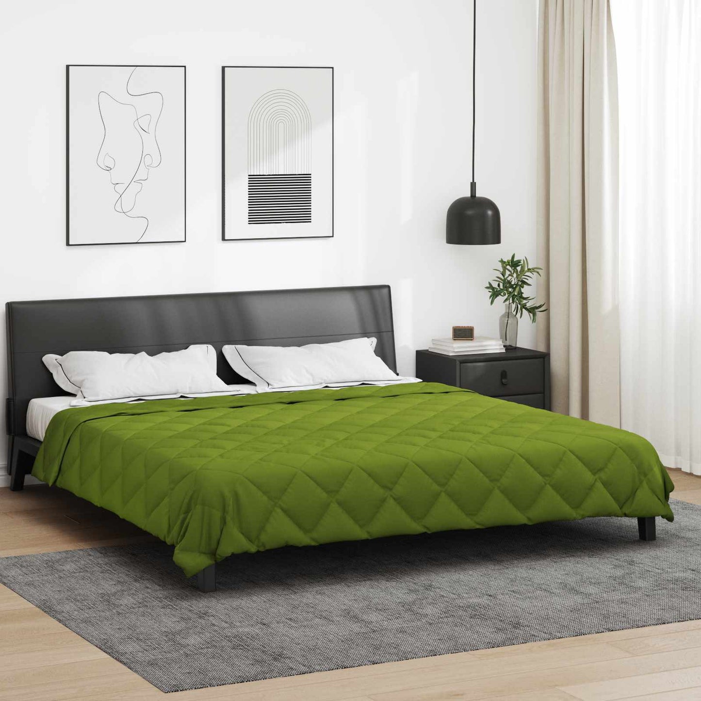 Ganzjahresbettdecke Grün 200 x 200 cm Mikrofaser
