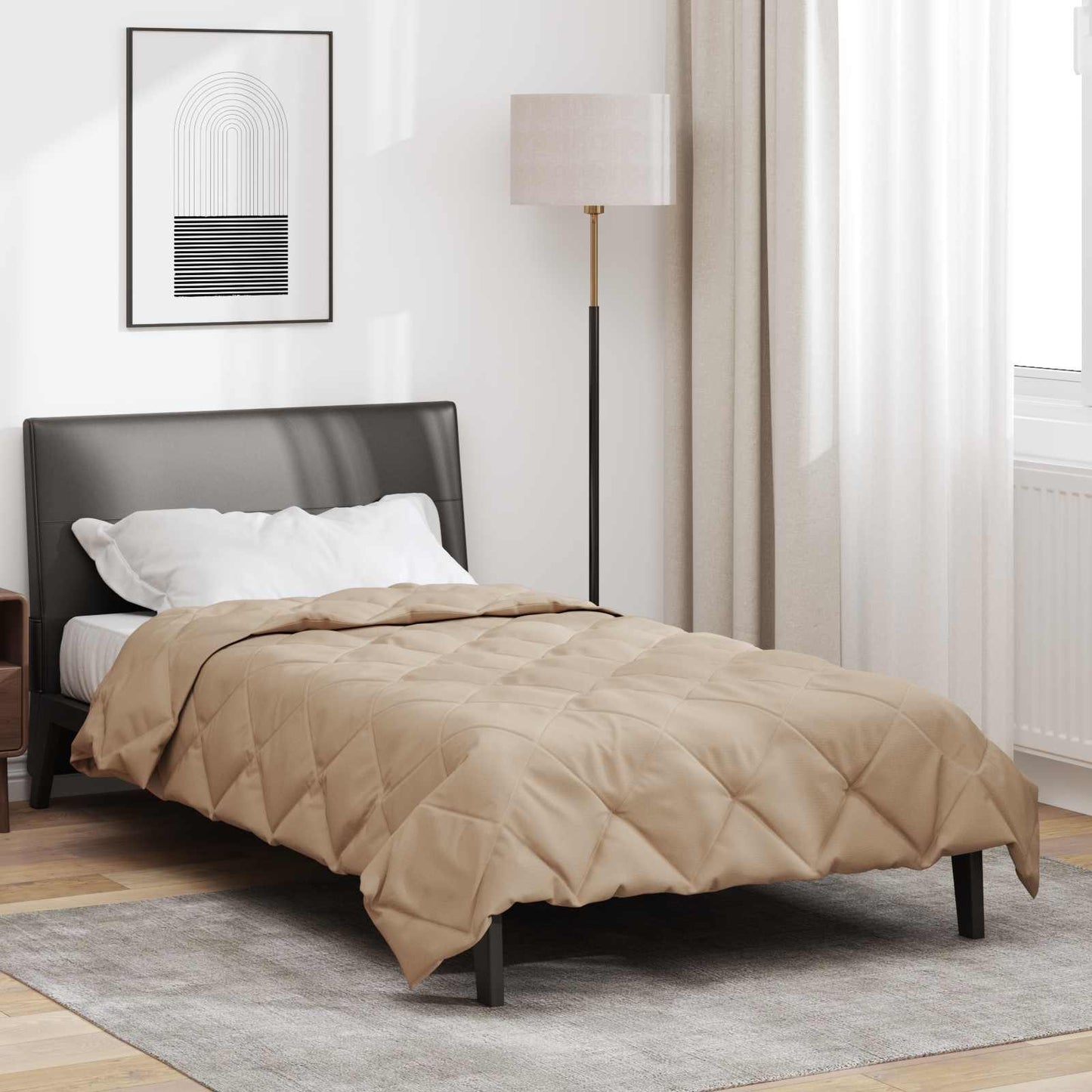 All-Season Duvet Taupe 200 x 135 cm Microfiber