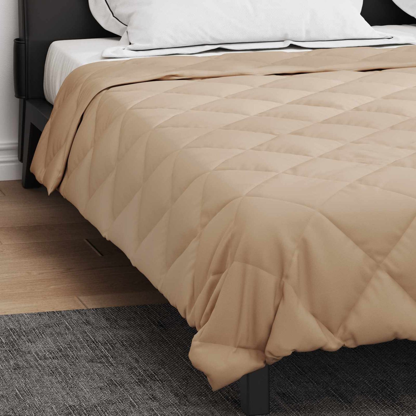 Ganzjahresbettdecke Taupe 200 x 200 cm Mikrofaser