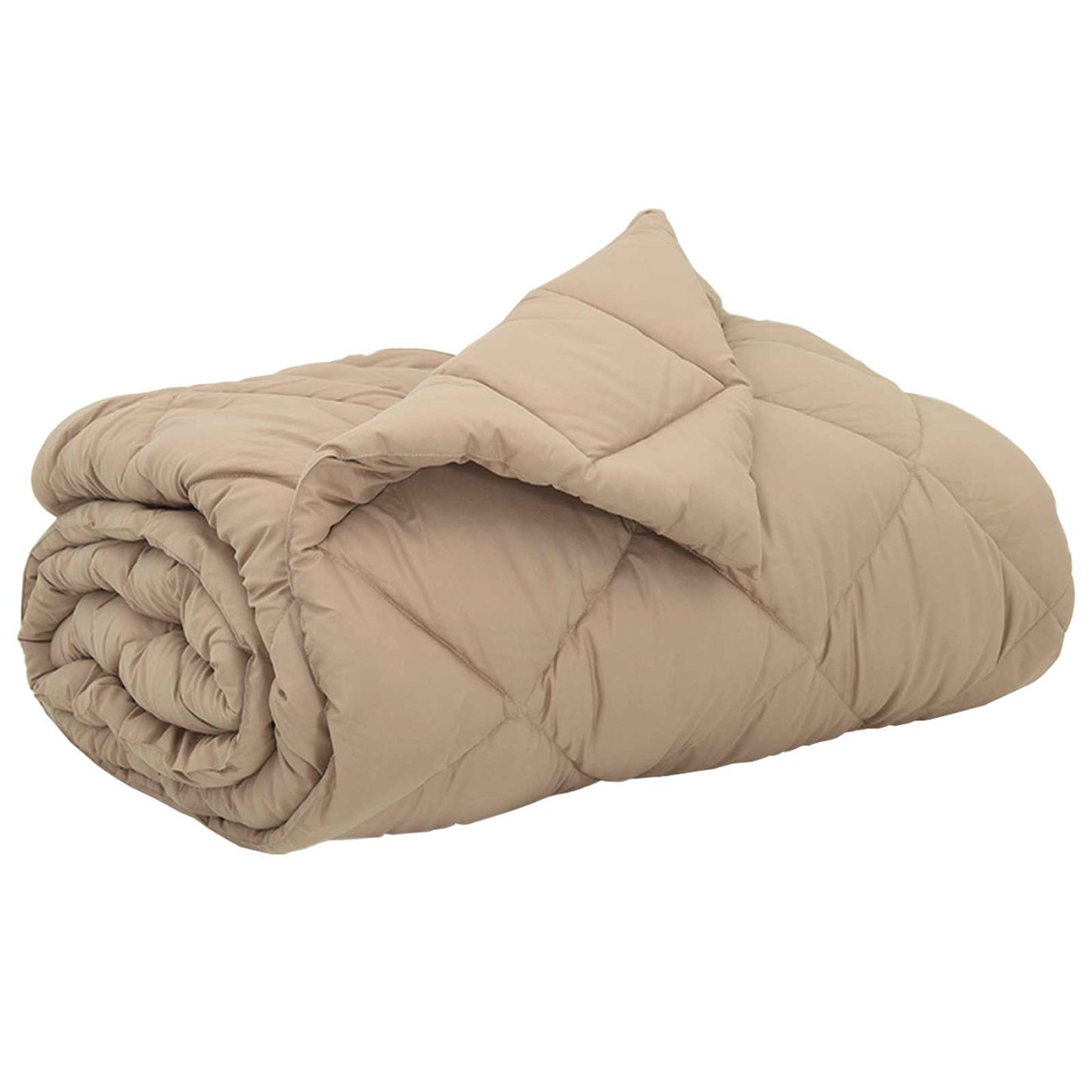 Ganzjahresbettdecke Taupe 200 x 200 cm Mikrofaser