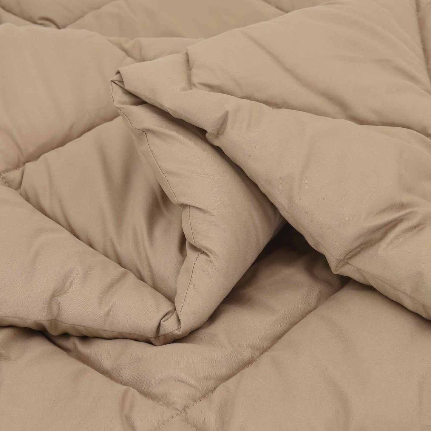 Ganzjahresbettdecke Taupe 220 x 155 cm Mikrofaser