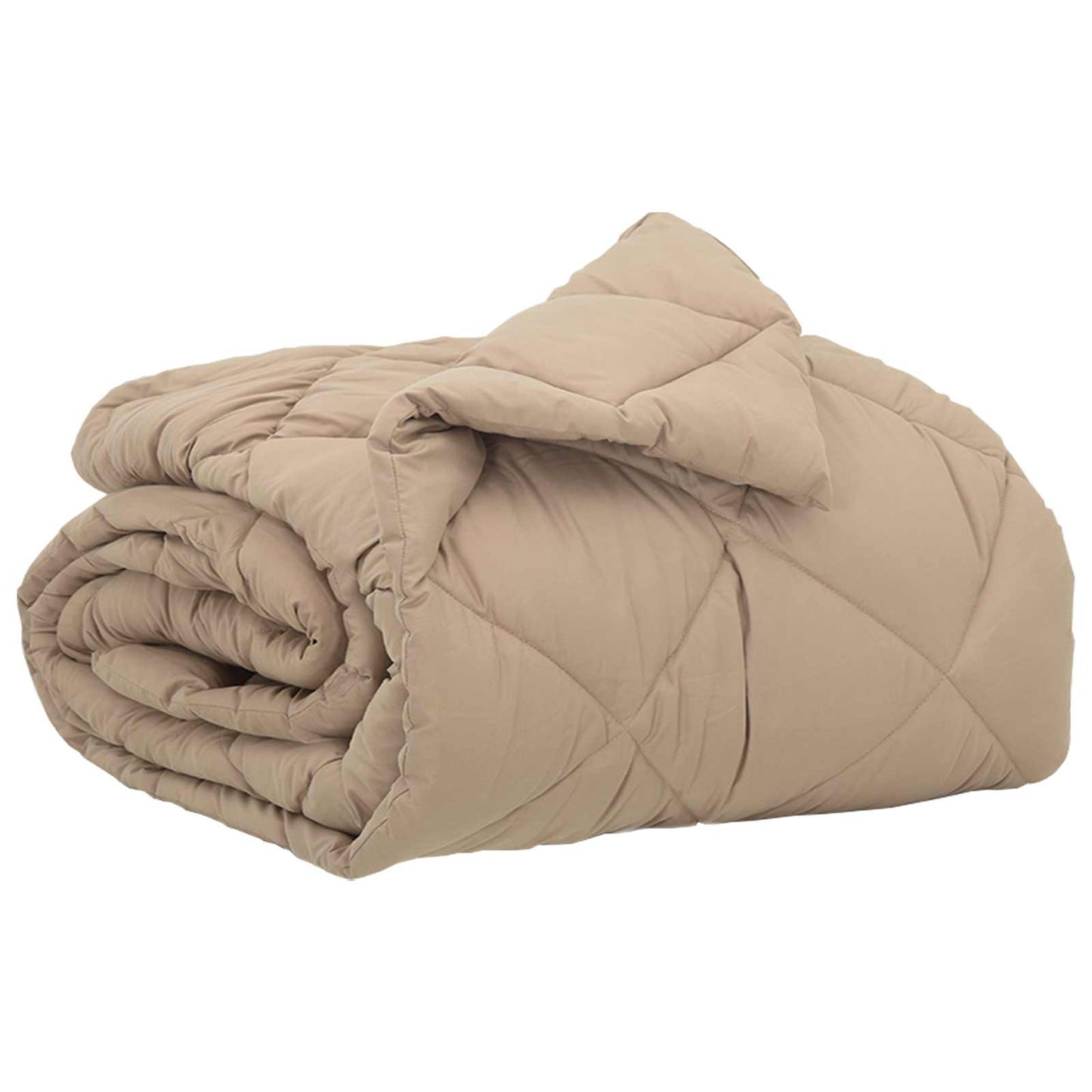 Ganzjahresbettdecke Taupe 220 x 155 cm Mikrofaser