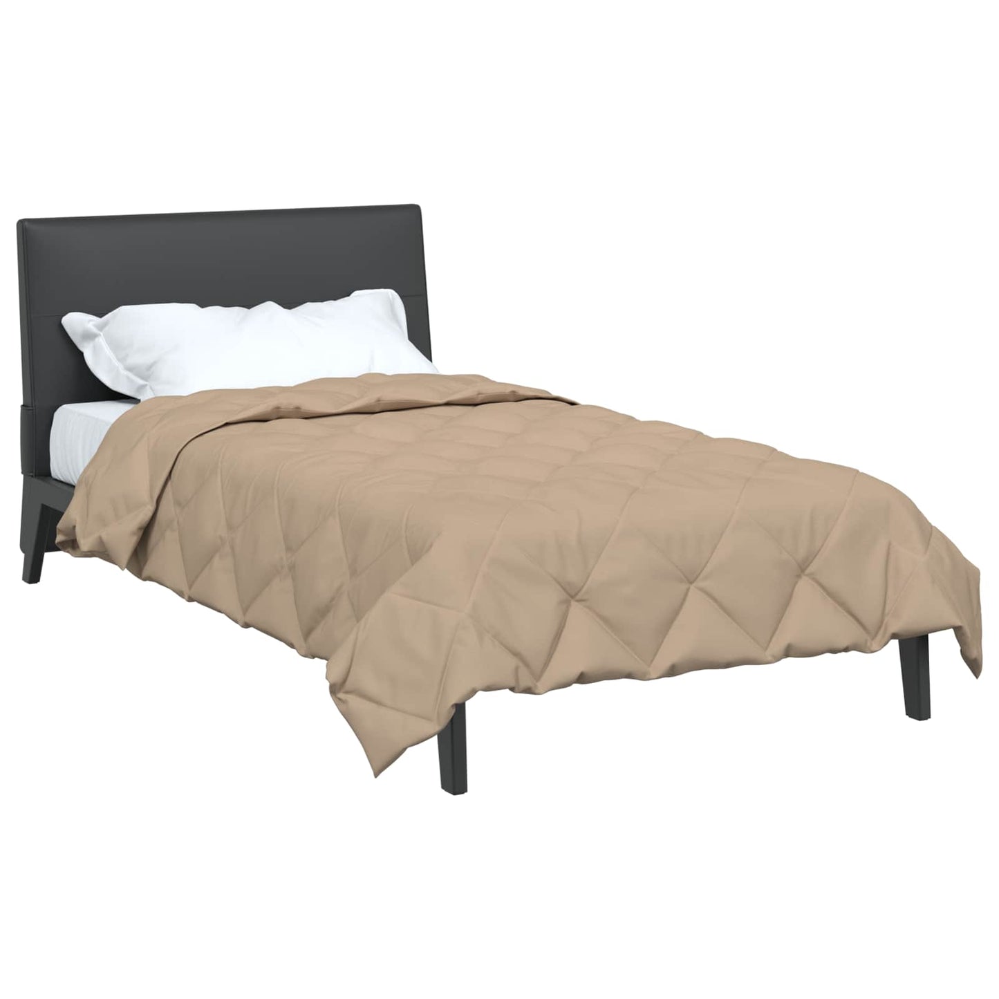 Ganzjahresbettdecke Taupe 220 x 155 cm Mikrofaser