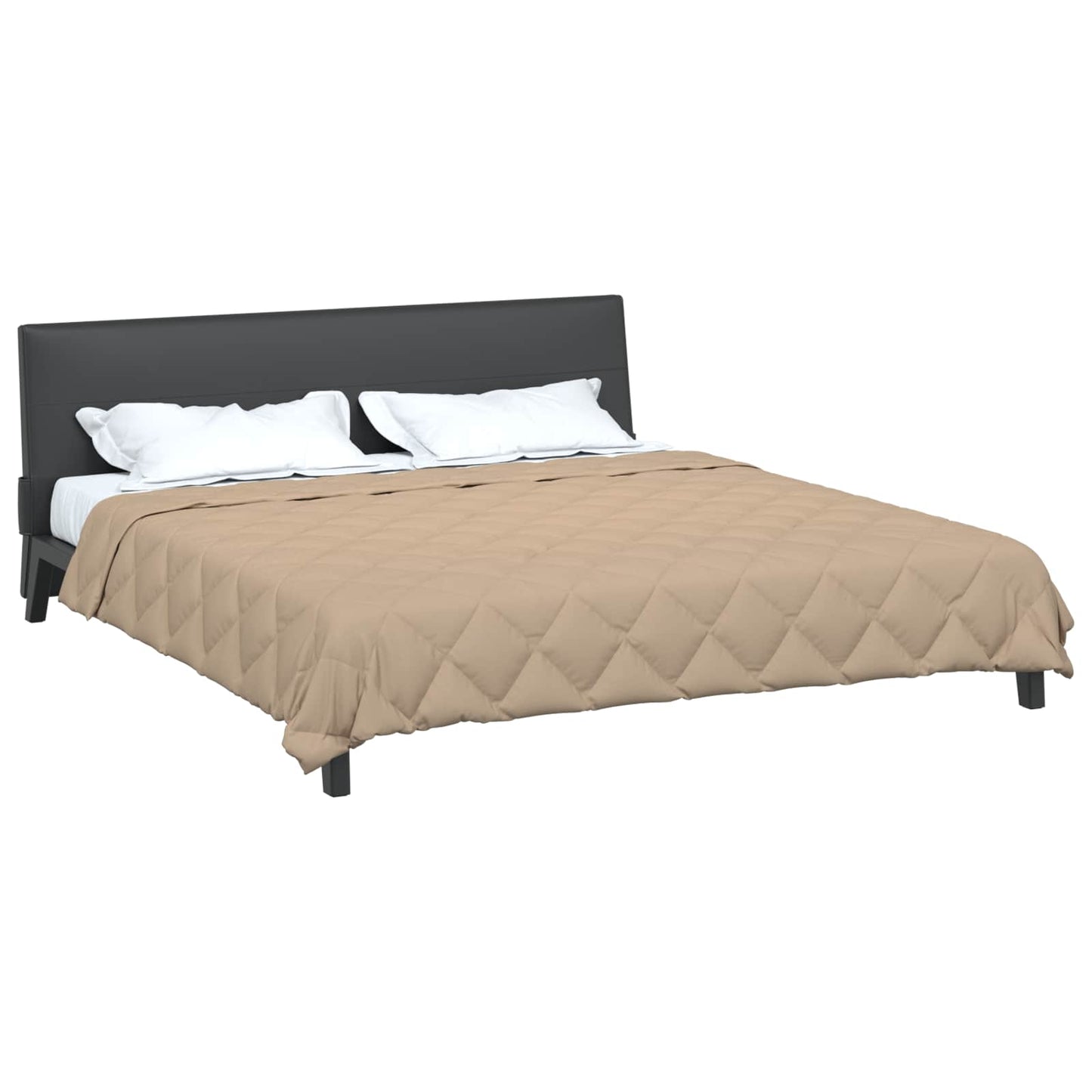 Ganzjahresbettdecke Taupe 220 x 260 cm Mikrofaser