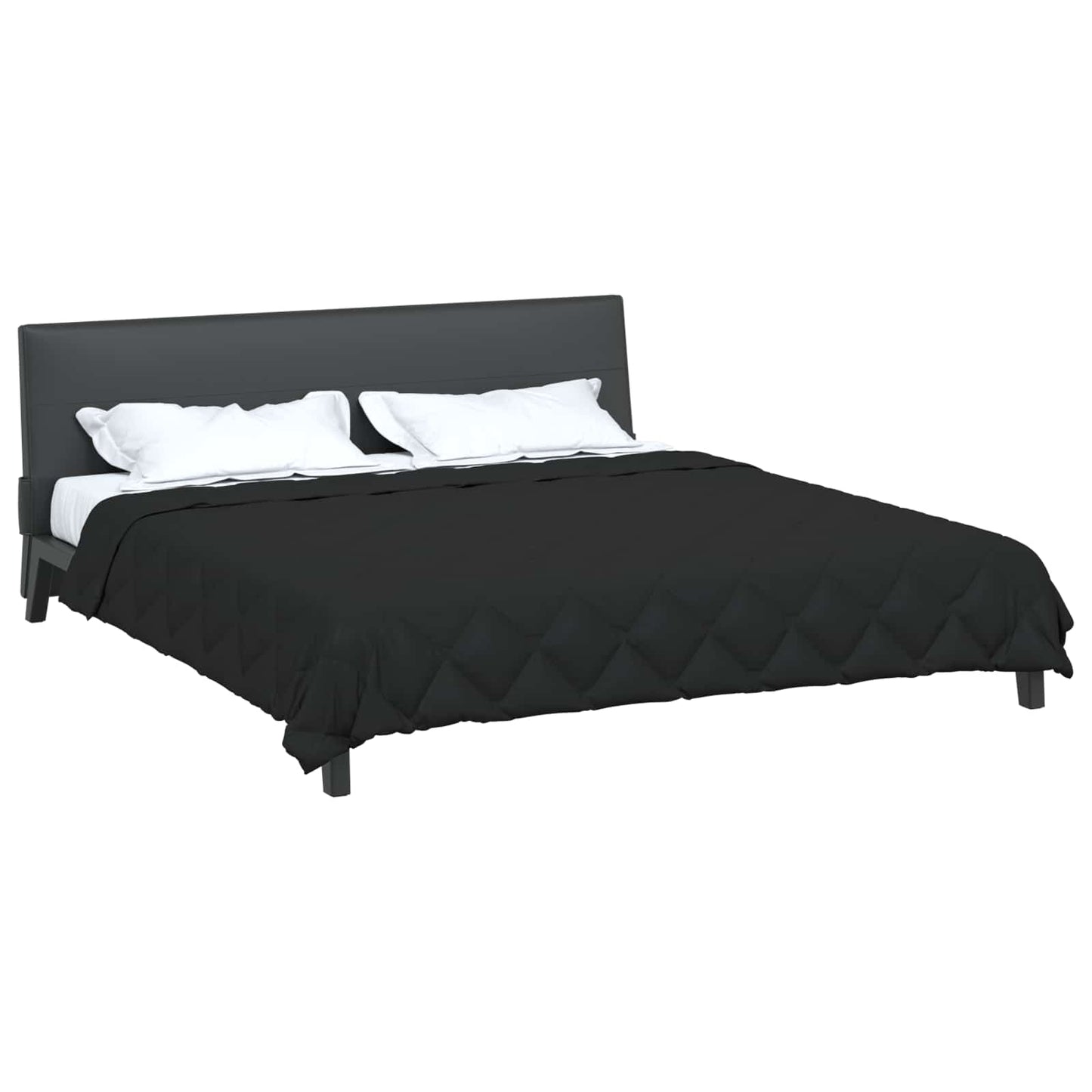 Couette toutes saisons noire 200 x 200 cm microfibre