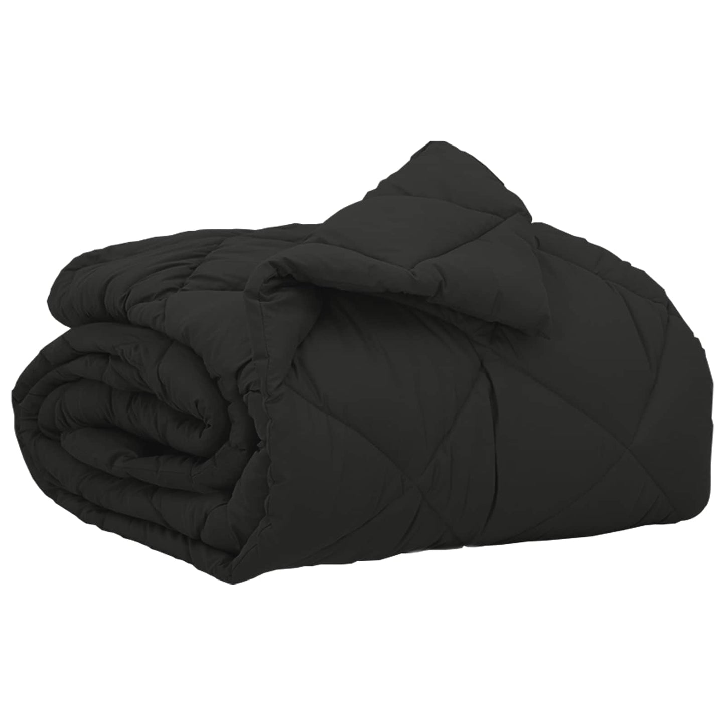 All-season duvet black 220 x 155 cm microfiber