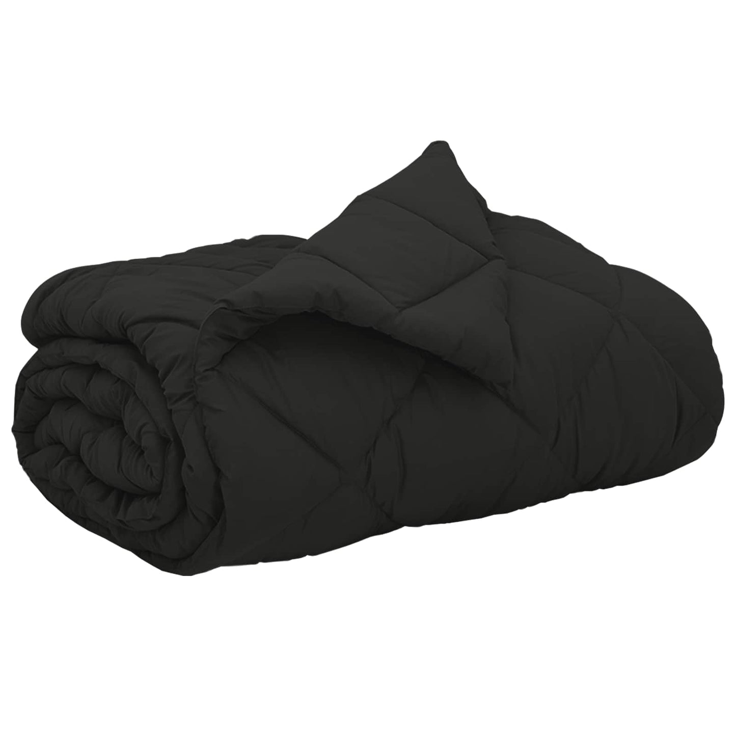 Ganzjahresbettdecke Schwarz 220 x 240 cm Mikrofaser
