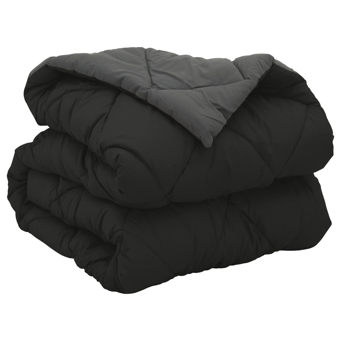 Ganzjahresbettdecke Schwarz und Anthrazit 200 x 155 cm