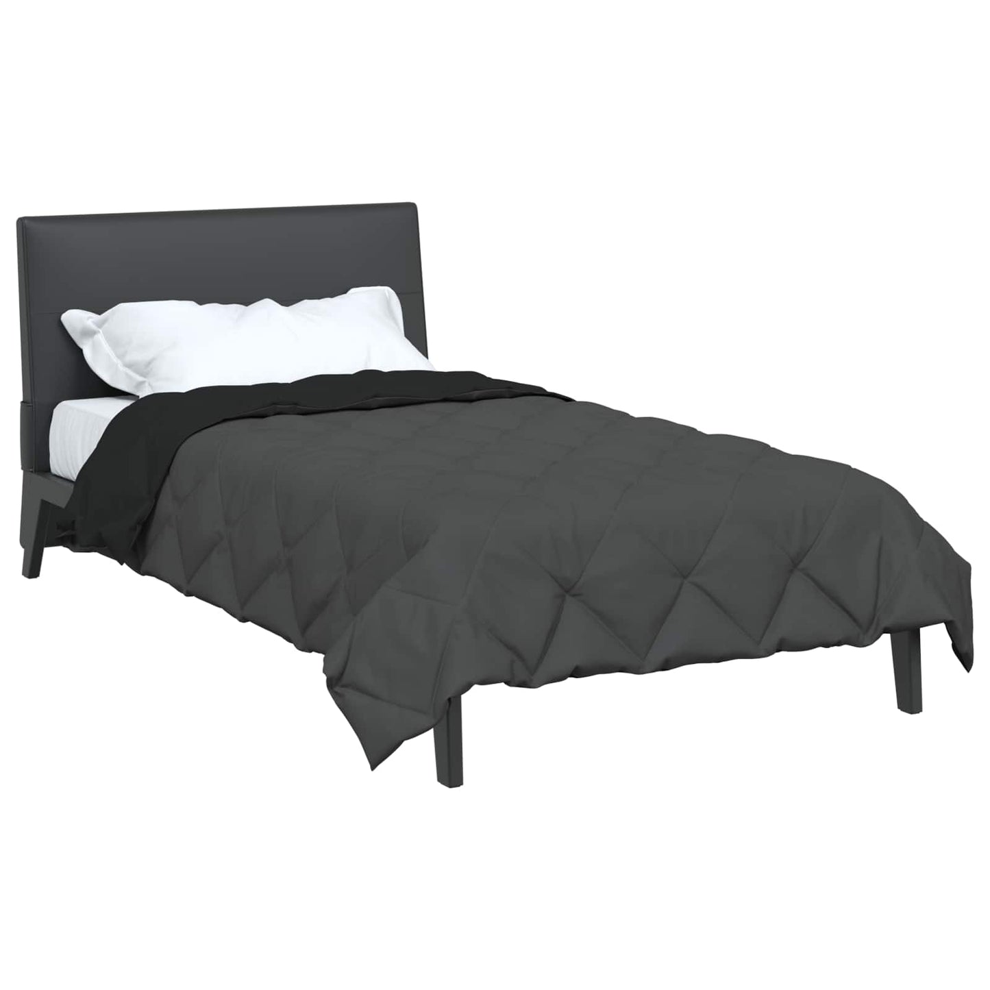 Ganzjahresbettdecke Schwarz und Anthrazit 200 x 155 cm