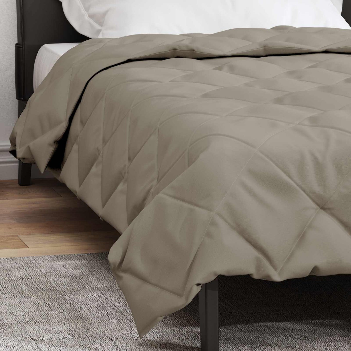 Couette toutes saisons Gris clair 200 x 155 cm Microfibre