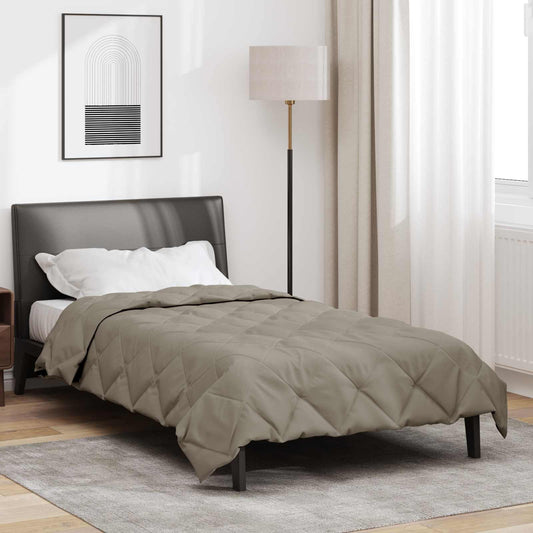 Couette toutes saisons gris clair 220 x 140 cm microfibre