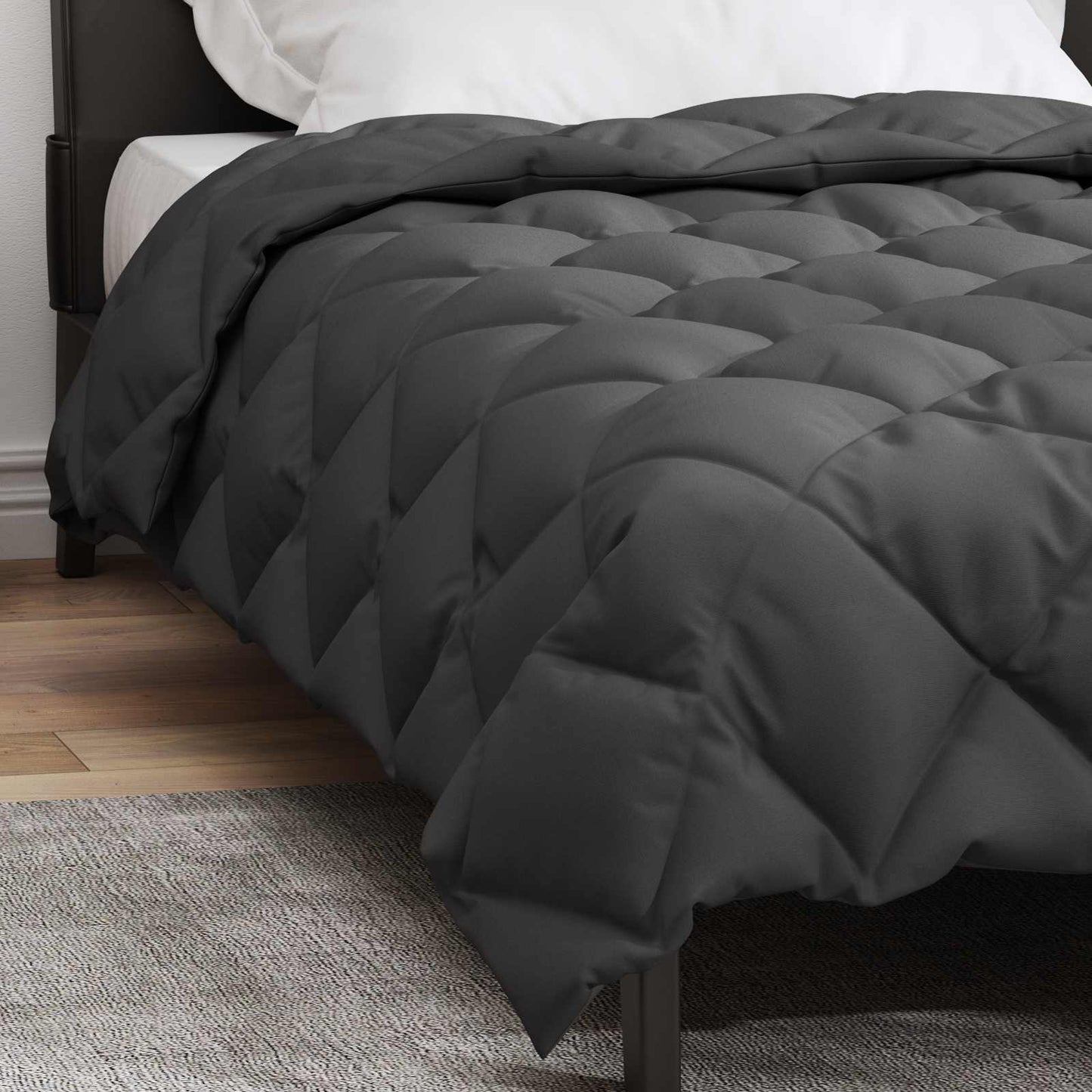 Winter Duvet Anthracite 220 x 135 cm Microfiber