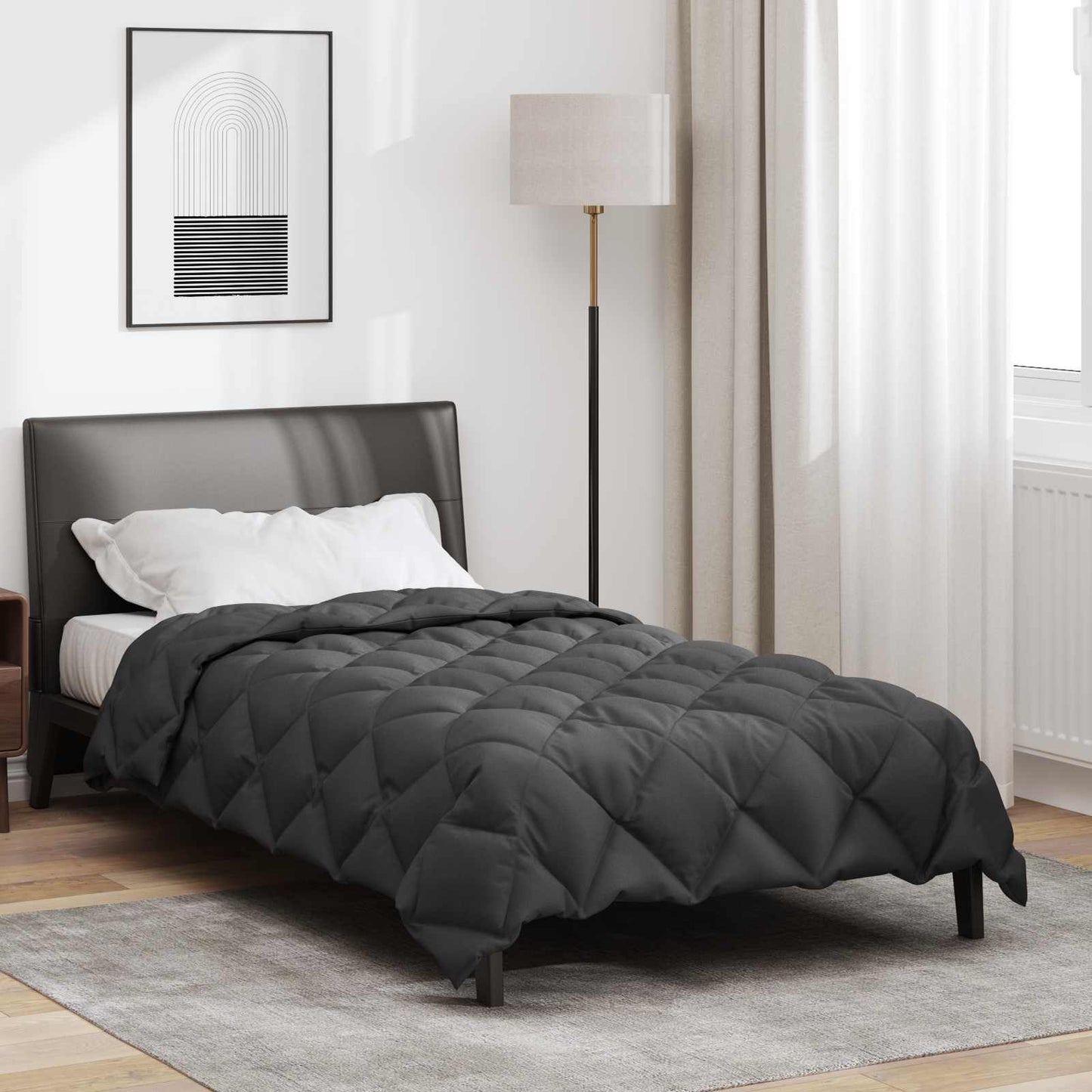 Winter Duvet Anthracite 220 x 135 cm Microfiber