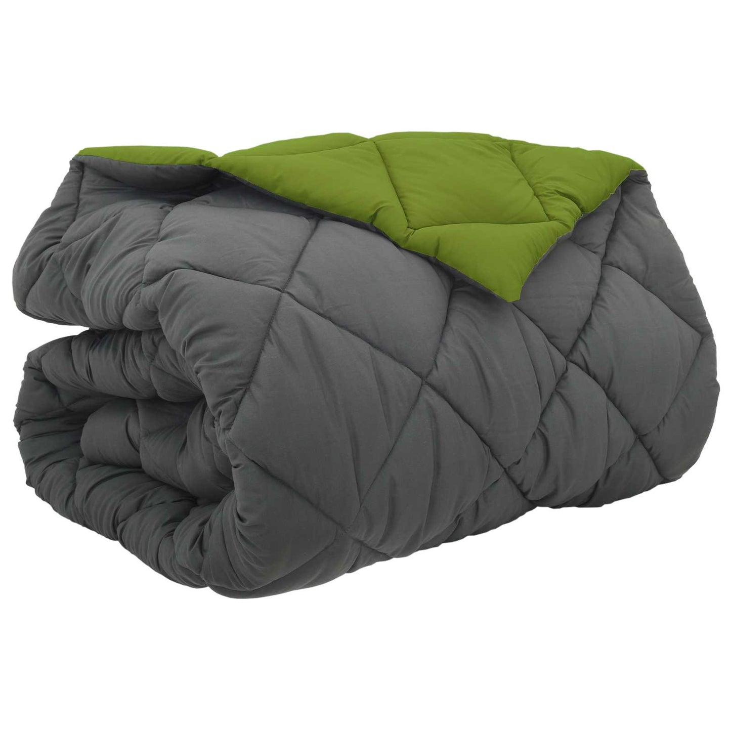 Winter Duvet Green and Anthracite 220 x 200 cm Microfiber