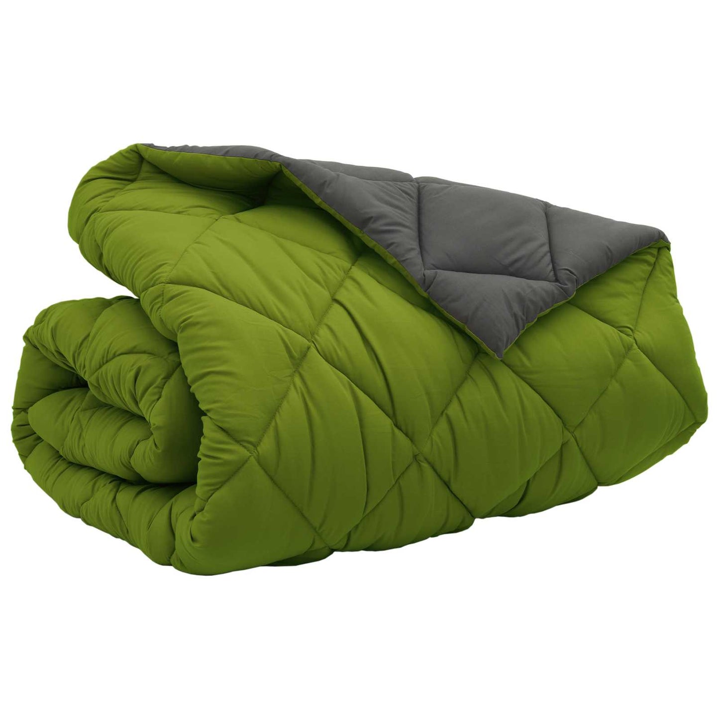 Winterbettdecke Grün und Anthrazit 220 x 260 cm Mikrofaser