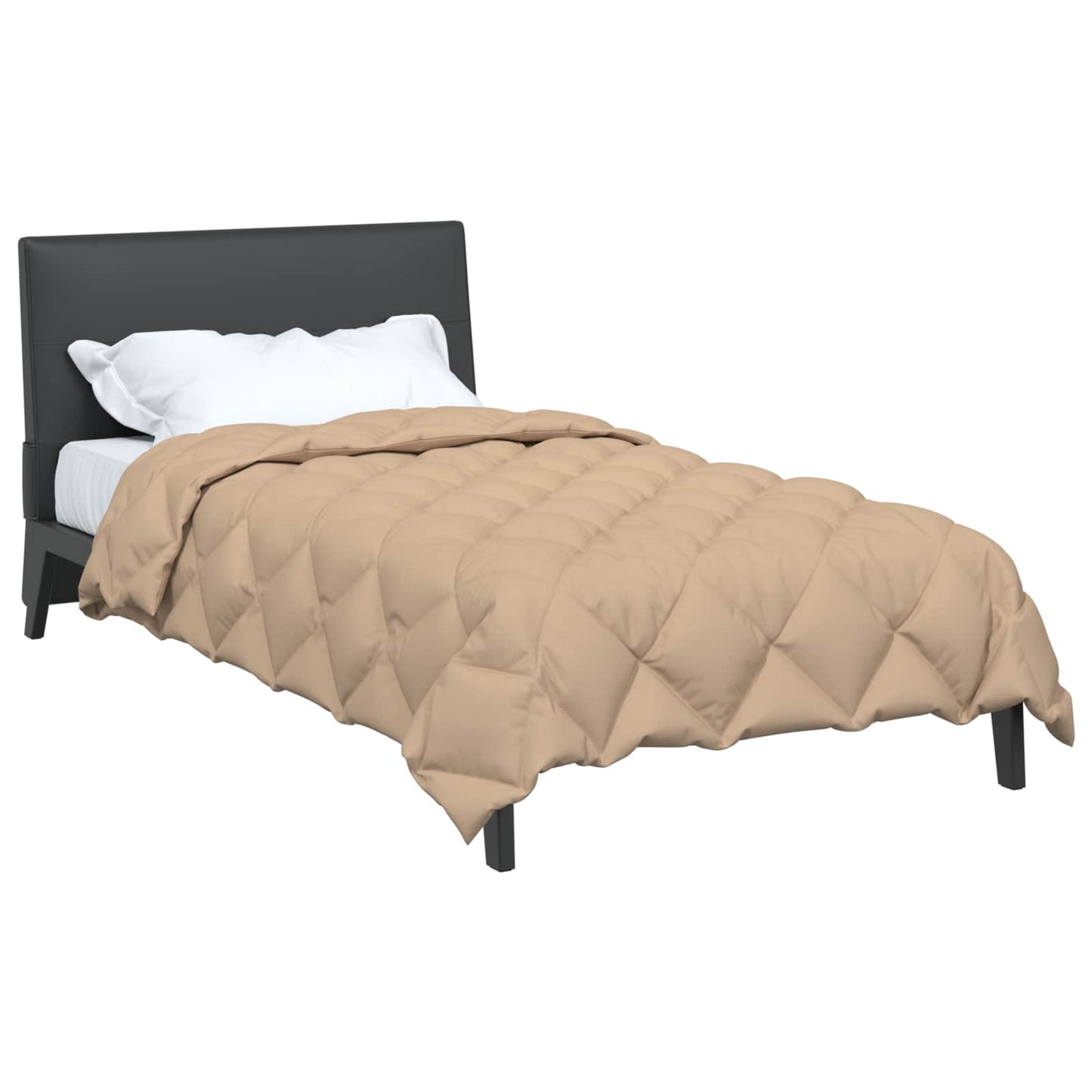 Winter Duvet Taupe 200 x 135 cm Microfiber