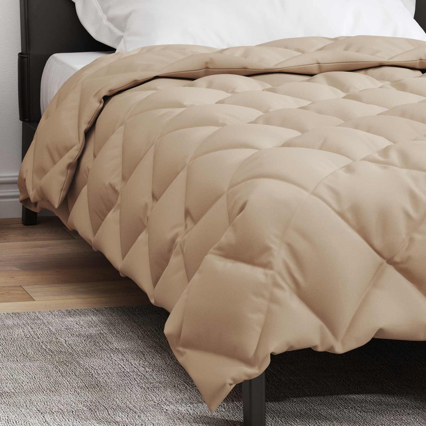 Winter Duvet Taupe 200 x 155 cm Microfiber
