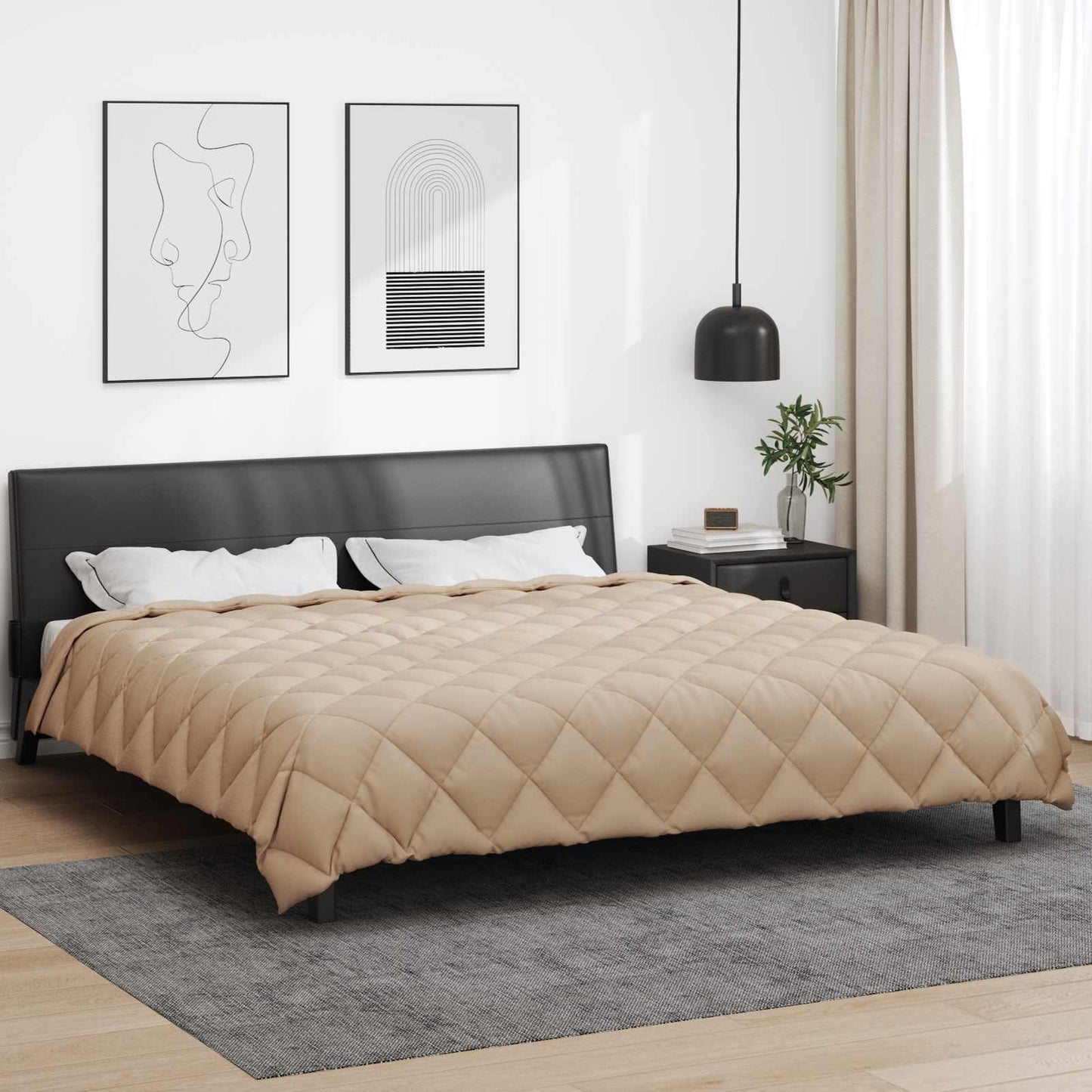 Winter Duvet Taupe 240 x 200 cm Microfiber