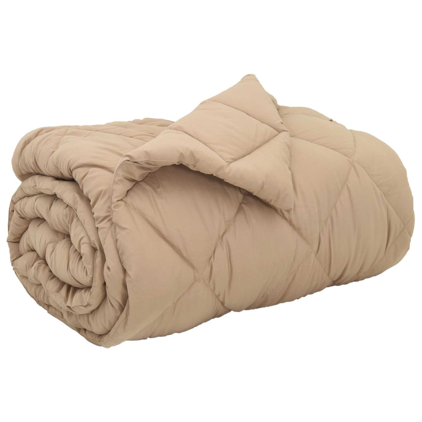 Winterbettdecke Taupe 220 x 135 cm Mikrofaser