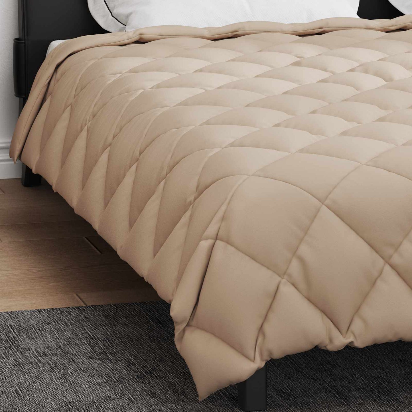 Winterbettdecke Taupe 220 x 240 cm Mikrofaser