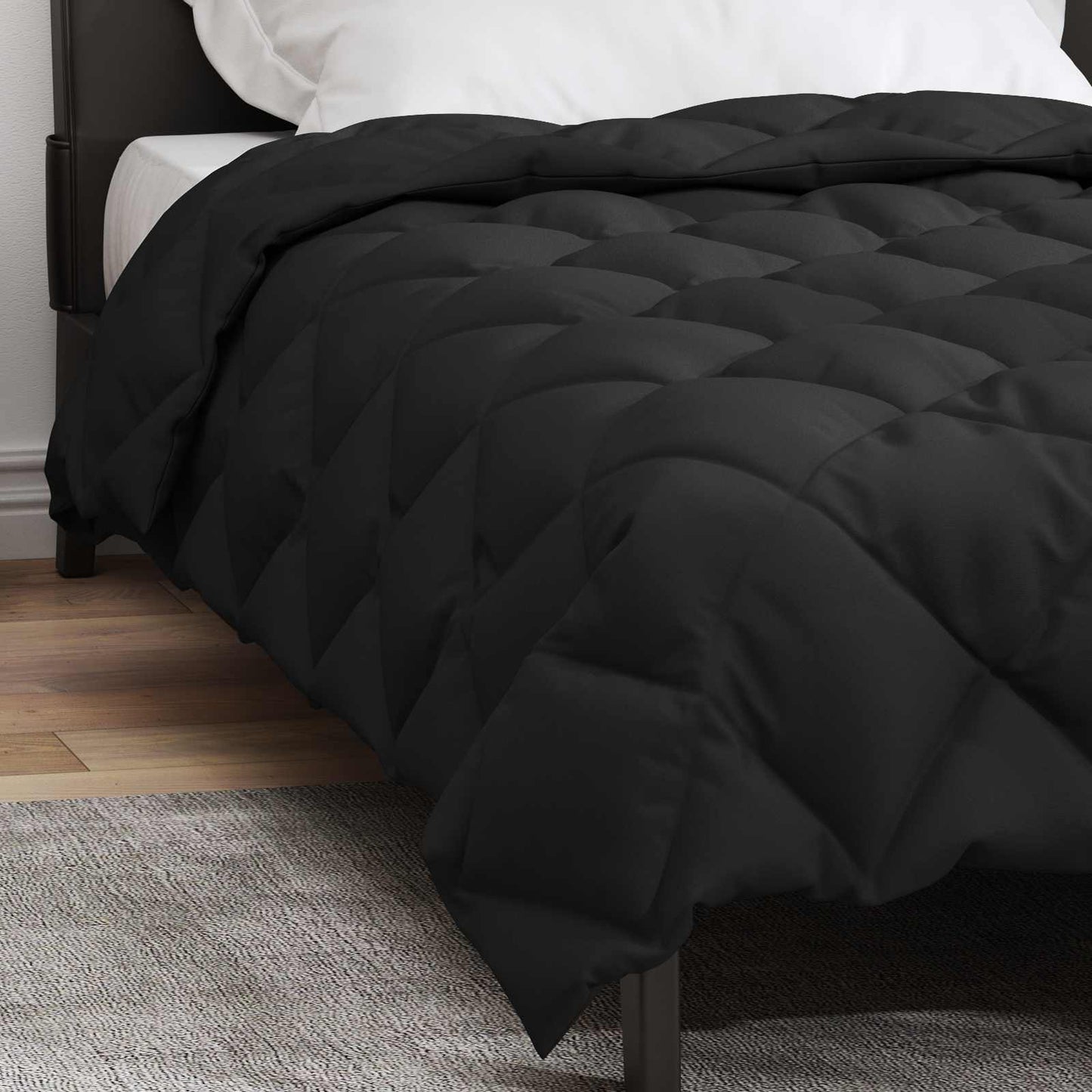Winter Duvet Black 220 x 155 cm Microfiber