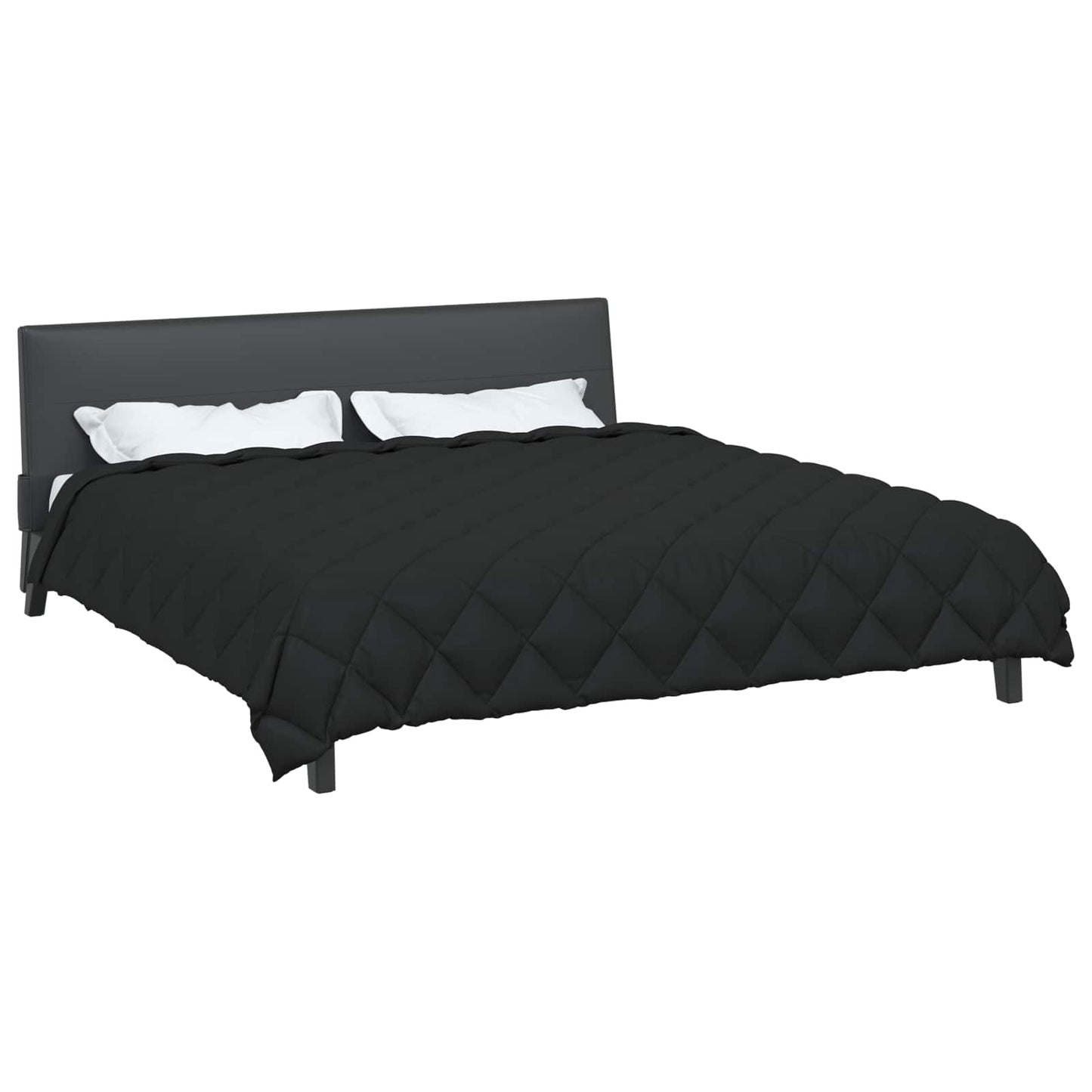 Winterbettdecke Schwarz 220 x 200 cm Mikrofaser